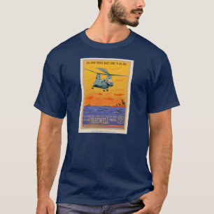 Grabb för avsked CH-46 mörka utslagsplats Tee Shirt