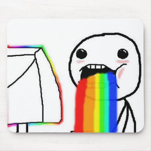 Grabb för regnbågedatoransikte musmatta (Framsidan)