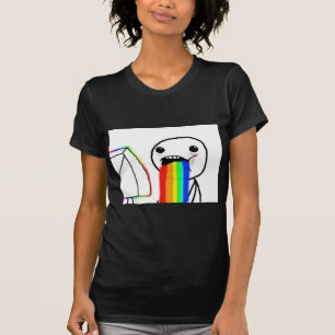Grabb för regnbågedatoransikte t-shirt
