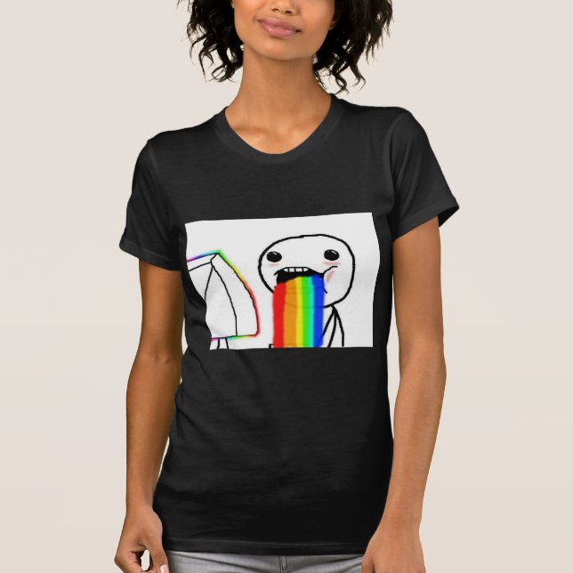 Grabb för regnbågedatoransikte t-shirt (Framsida)