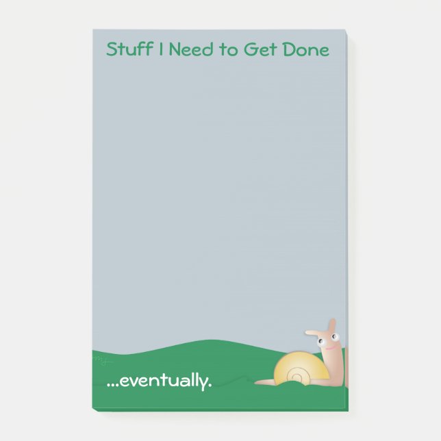 Grabb Snailey (i gräset) Post-it Block (Framsida)