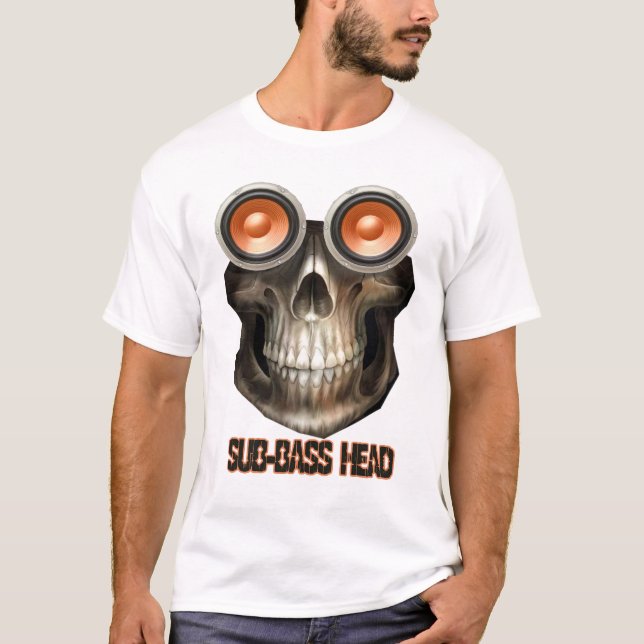 grabbar eller flickadet underbas- huvudet DUBSTEP Tee Shirt (Framsida)