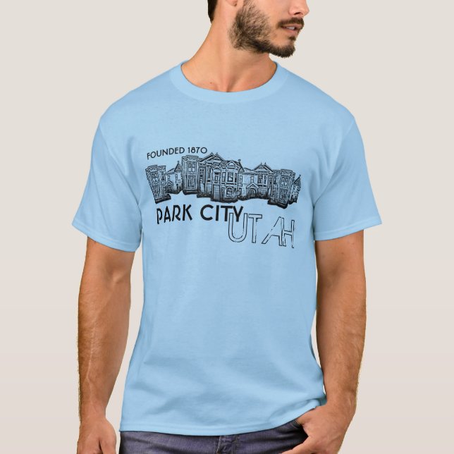 Grabbar för Park City Utah slösar gammala Tee Shirt (Framsida)