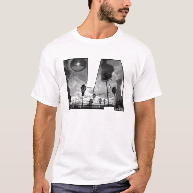 grabbar L.A. är brinna underjordisk graffittigraff Tee (Framsida)