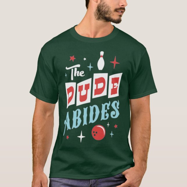 Grabben Abides Retro T Shirt (Framsida)