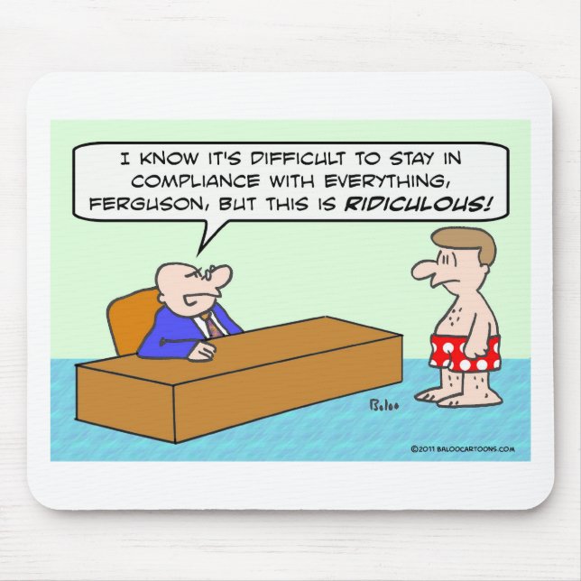 Grabben i underkläder är ut ur överensstämmelse musmatta (Framsidan)