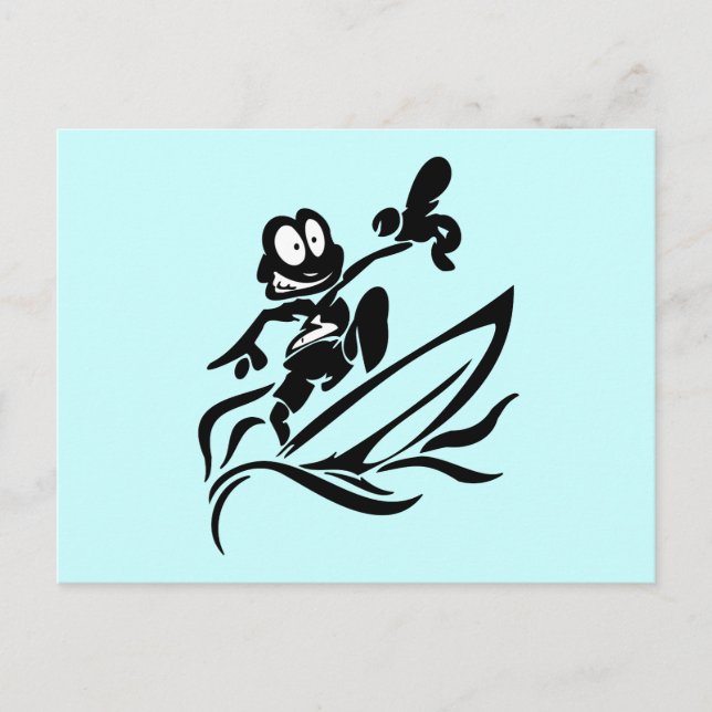 Grabben Surfing T shirts och Gifts Vykort (Framsida)