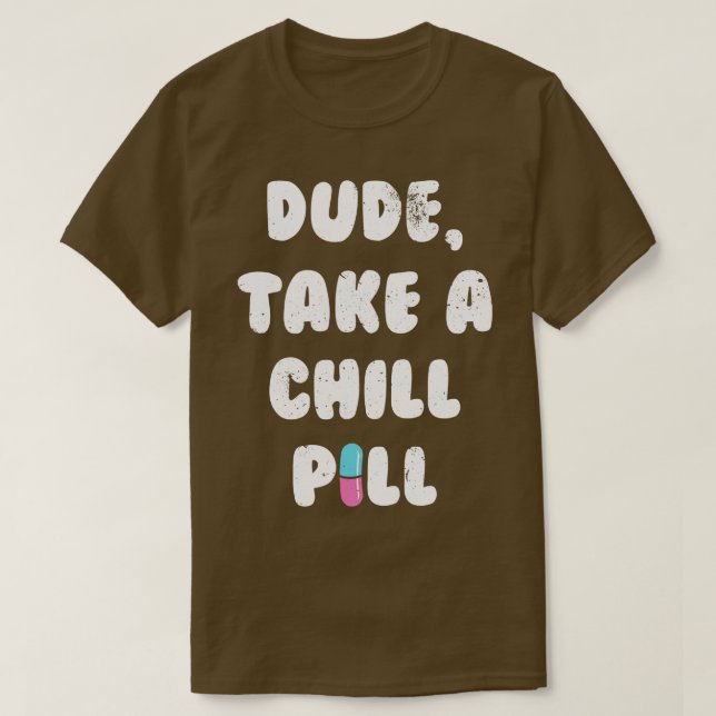 Grabben tar en kylpill t shirt (Design framsida)