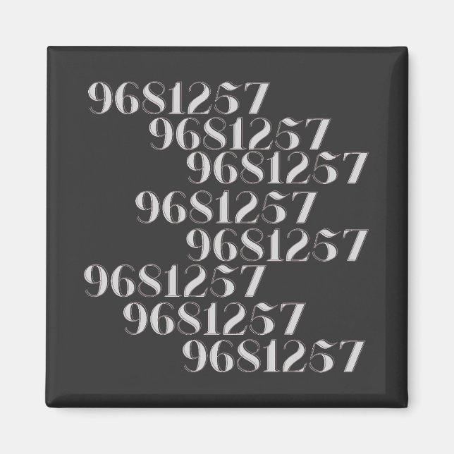Grabovoi 9681257 Numbers Magnet (Framsidan)