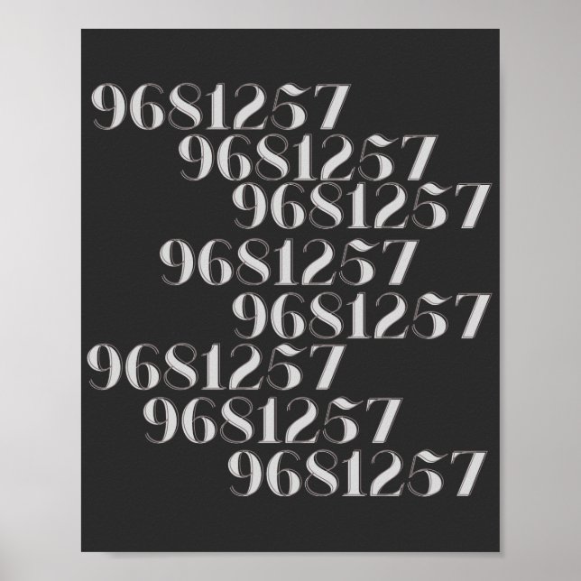Grabovoi 9681257 Numbers Poster (Framsidan)