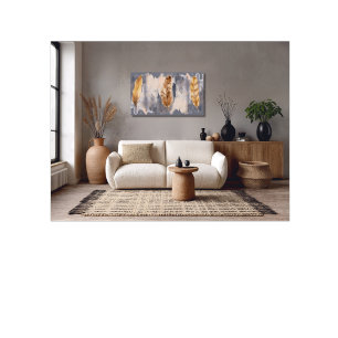 Gråbruna fjädrar Akvarell Canvas Print