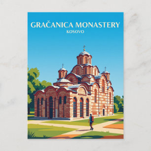 Gračanica kloster Kosovo Vykort