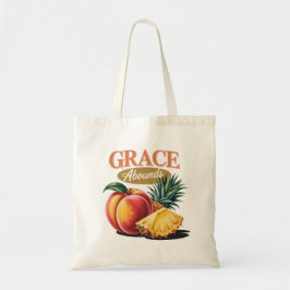 Grace Abounds Peach Pineapple Retro Faith Tee Tygkasse