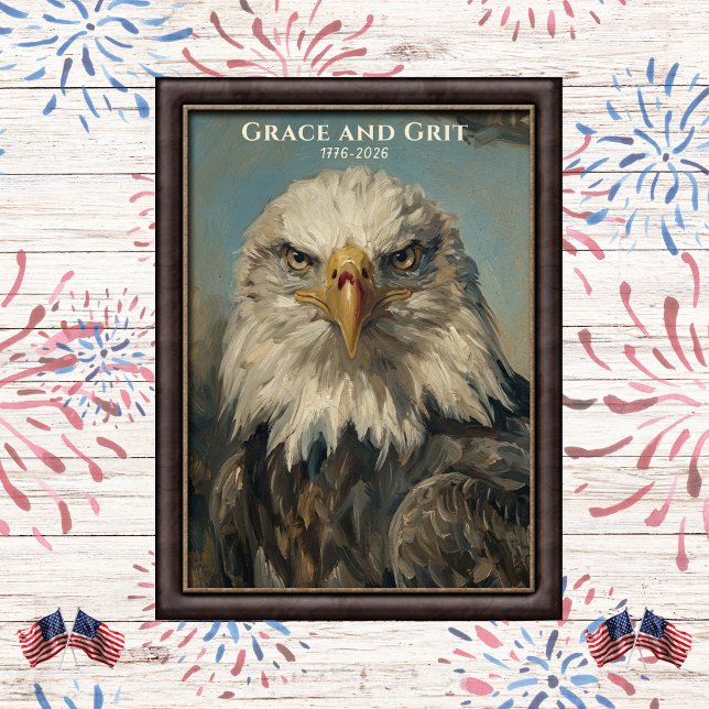 Grace and Grit 1776 Vitkal Eagle Konst Poster (Skapare uppladdad)