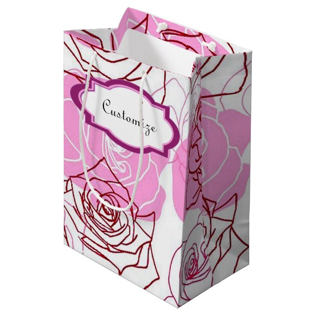 Grace & apprecision Rosa ros Gift Bag (Framsidan Vinklad)