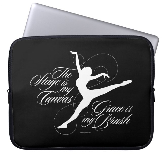 Grace är min pensel (dance) laptop sleeve (Framsidan)