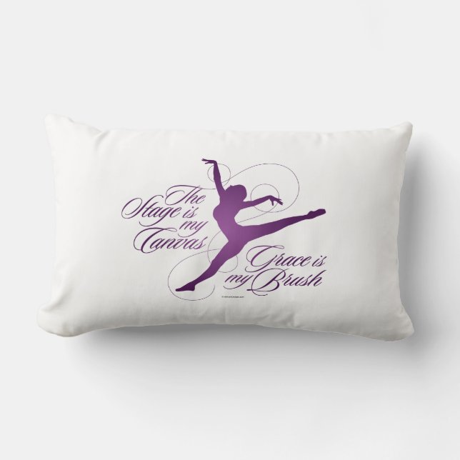 Grace är min pensel (dance) Lumbar Pillow Lumbarkudde (Framsida)
