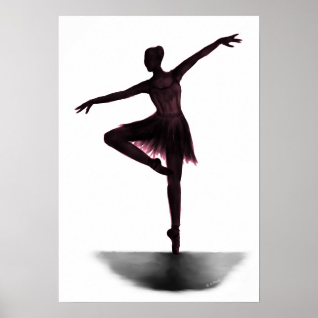"Grace", ballerina poster - rosa (Framsidan)