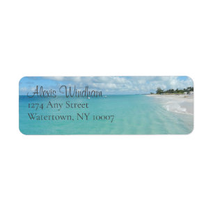 Grace Bay Beach-returetiketter Returadress Etikett