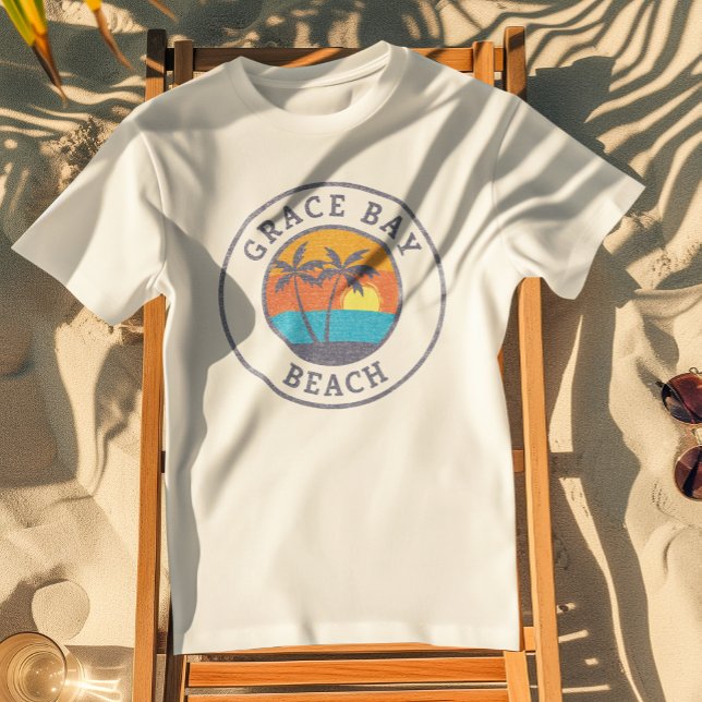 Grace Bay Beach, Turks och Caicos Faded Classic St T Shirt (Skapare uppladdad)