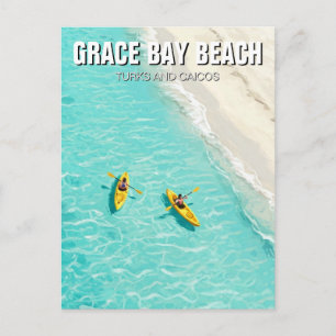 Grace Bay Beach Turks och Caicos Travel Vykort