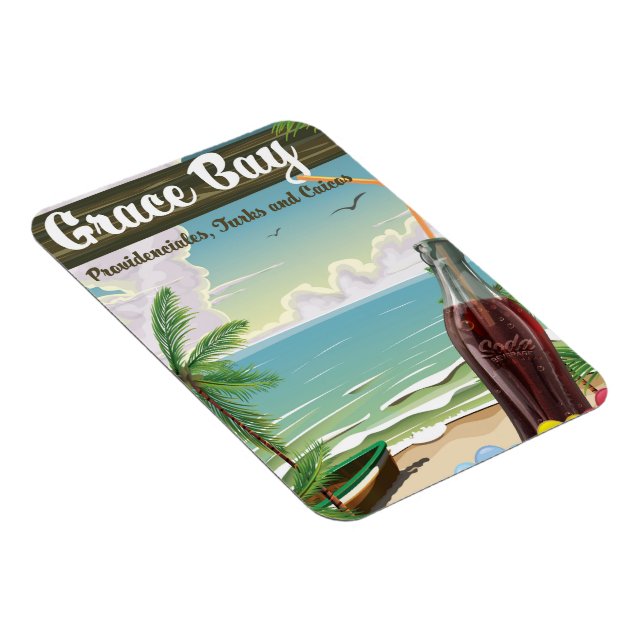 Grace Bay, Providenciales, Turks och Caicos Travel Magnet (Högersidan)