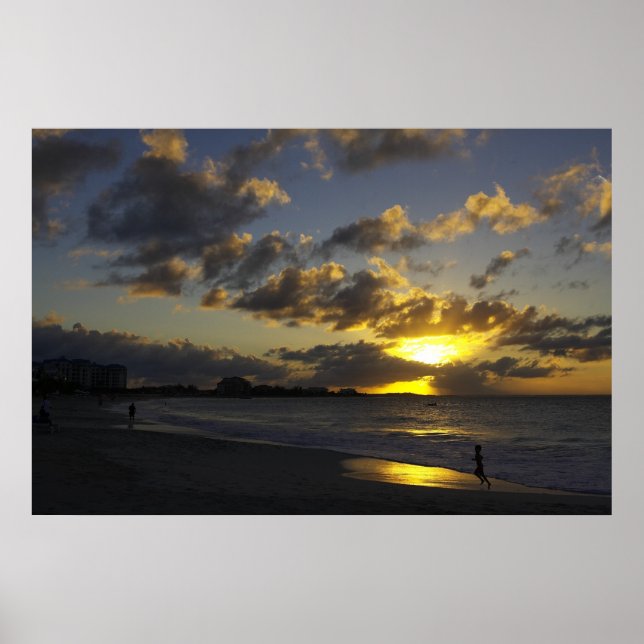 Grace Bay sunset 01 Poster (Framsidan)