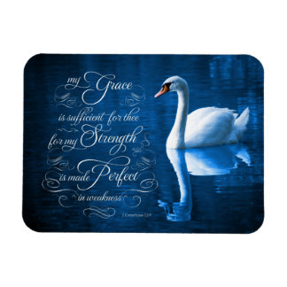 Grace Bible Verse Mute Svan Photo Magnet