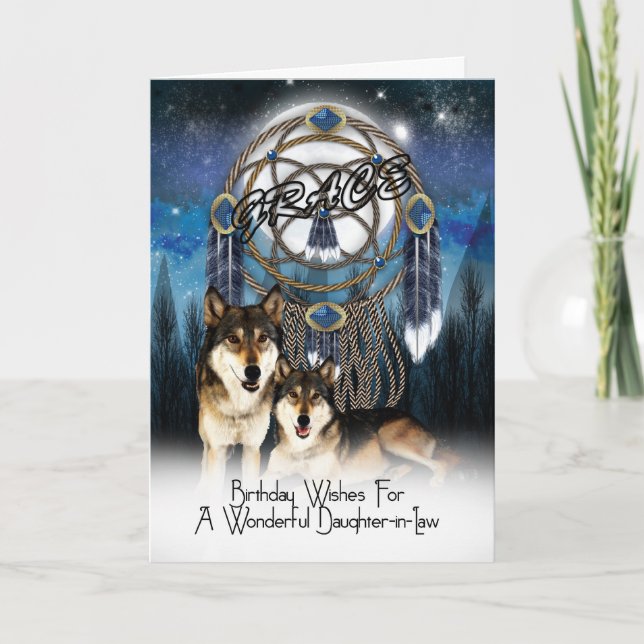 Grace Birthday-hälsningskort, svärdotter Kort (Framsida)