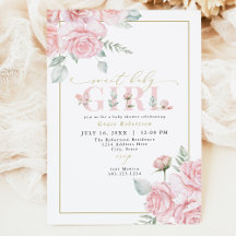 GRACE  Blommigt Sweet Flicka Baby Shower