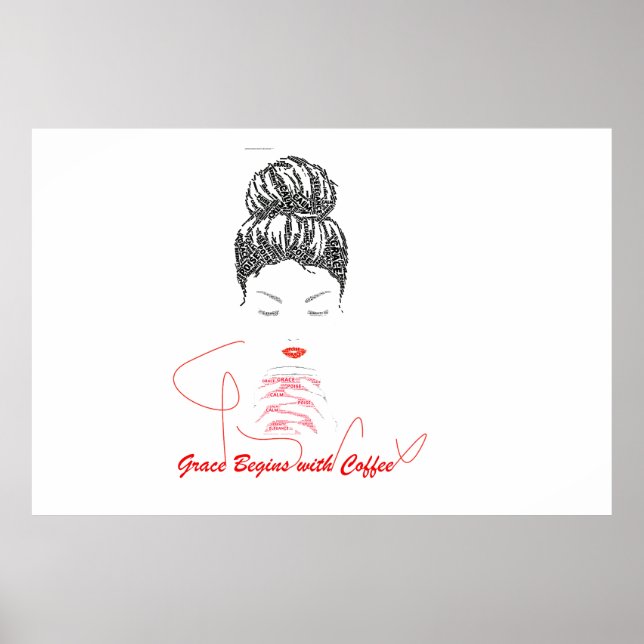 Grace börjar med kaffetypsnitt poster (Framsidan)