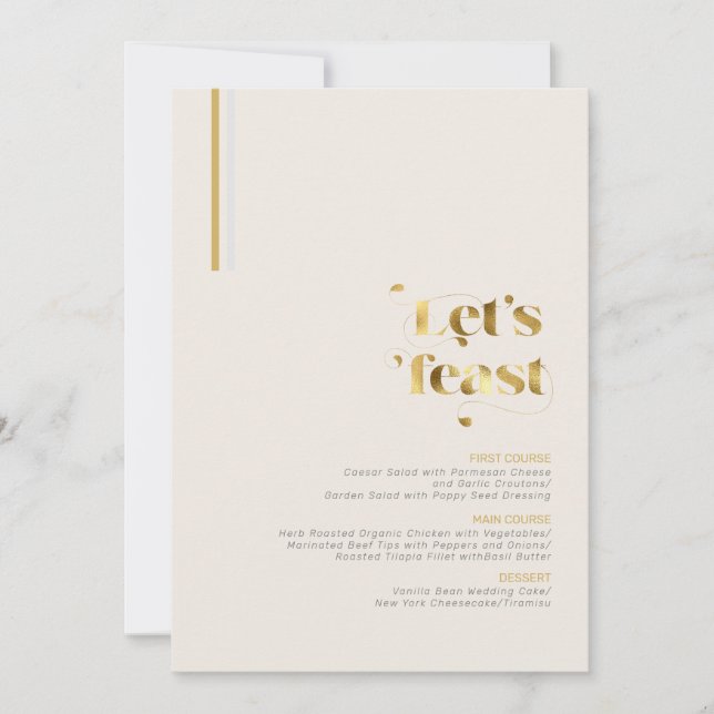 Grace Clinton Menu Guld/Silver ID887 (Framsida)