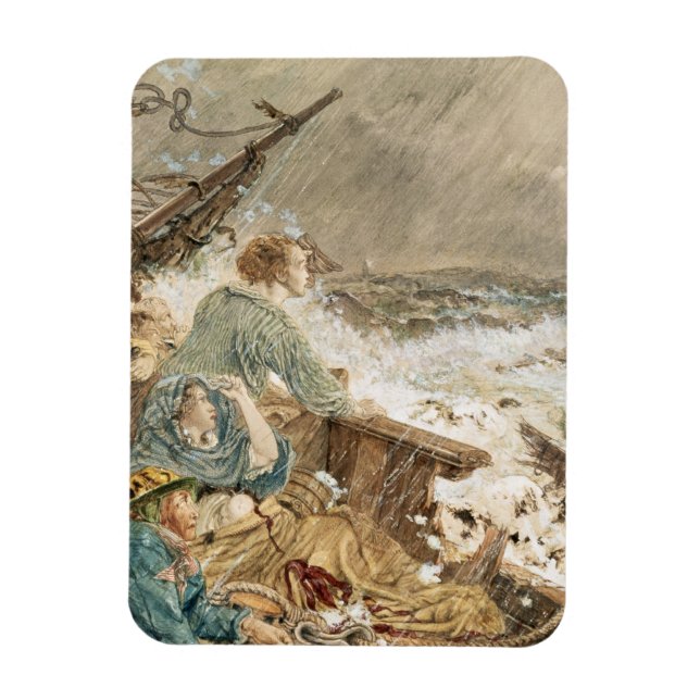 Grace Darling och hennes far räddade vraket Magnet (Vertikal)