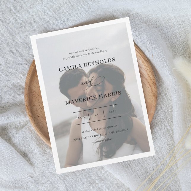 Grace Elegant Calligraphy Bröllop Inbjudningar (Skapare uppladdad)