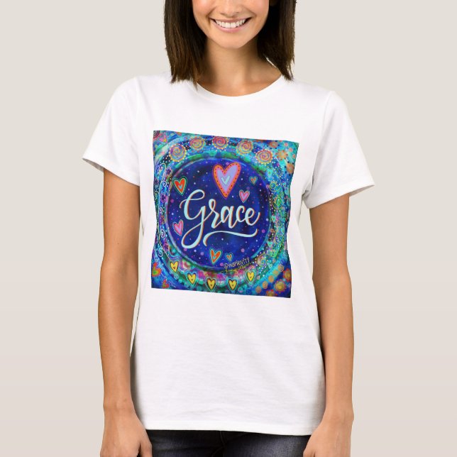 "Grace" EN ORD-inspiritivitet T Shirt (Framsida)