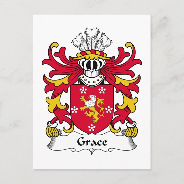 Grace Family Crest Vykort (Framsida)