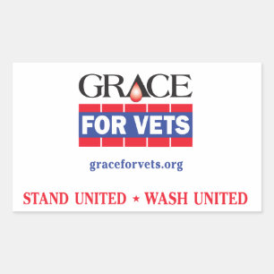 Grace for Vets Rektangulärt Klistermärke