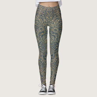 Grace Forest Grön Lotus Paisley Konsthantverksmöns Leggings