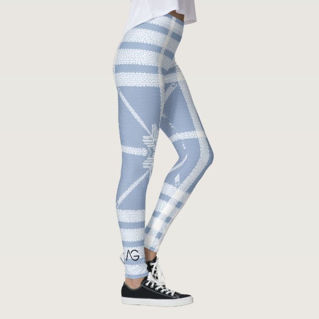 Grace Frost & Sky Nordic PlaidPattern FROSTED BUNS Leggings (Höger)