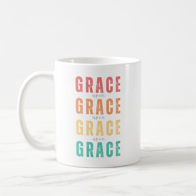 Grace Grace, Rainbow Faith Mugg, Christian Kaffemugg (Vänster)