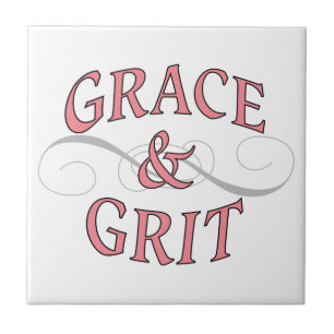 Grace & Grit i Rosa och Grått Kakelplatta