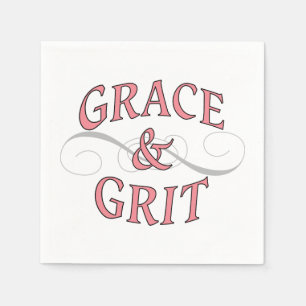 Grace & Grit i Rosa och Grått Pappersservett