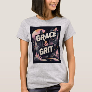 Grace & Grit Modern Black Rosa Typo T Shirt