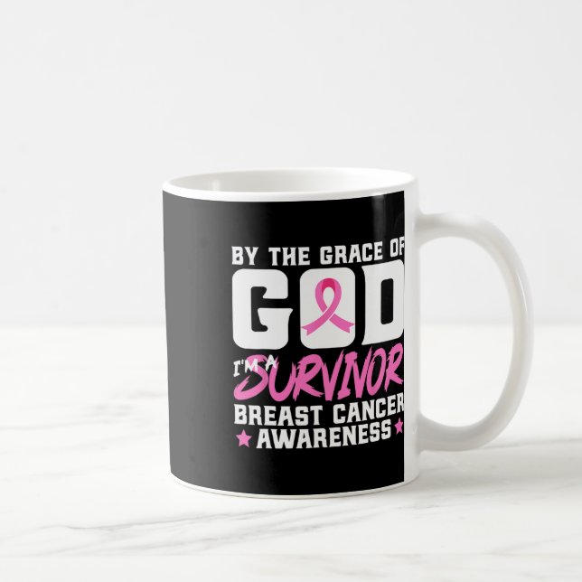Grace Gud att jag är en efterlevande bröstcancervå Kaffemugg (Höger)