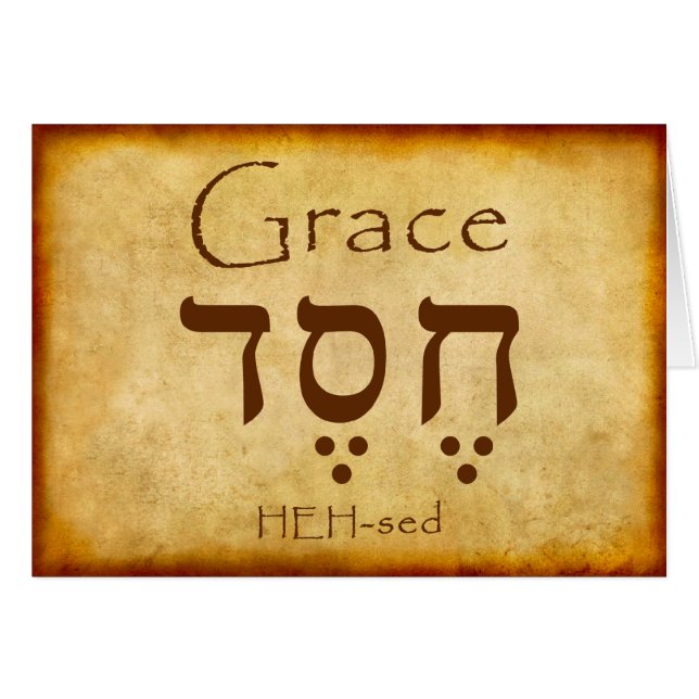 GRACE HEBREW-KORT OBS KORT (Framsidan Horizontal)