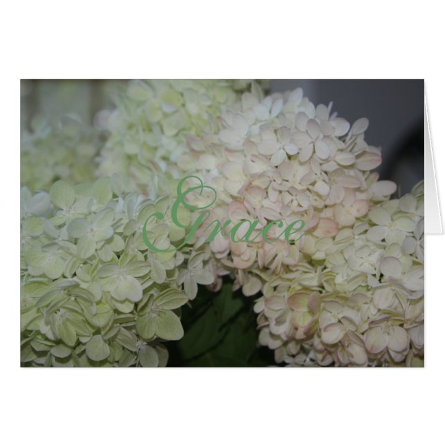 Grace Hydrangea Card OBS Kort (Framsidan Horizontal)