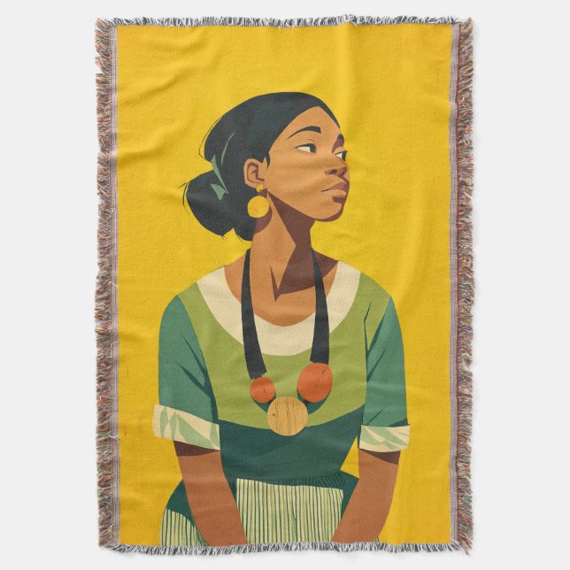 Grace i Grönt och Guld Filt (Framsidan Vertikal)