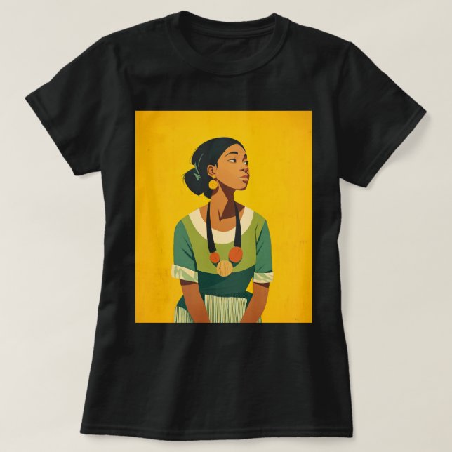 Grace i Grönt och Guld T Shirt (Design framsida)