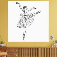 Grace i Rörelse - Ballerina Line Art