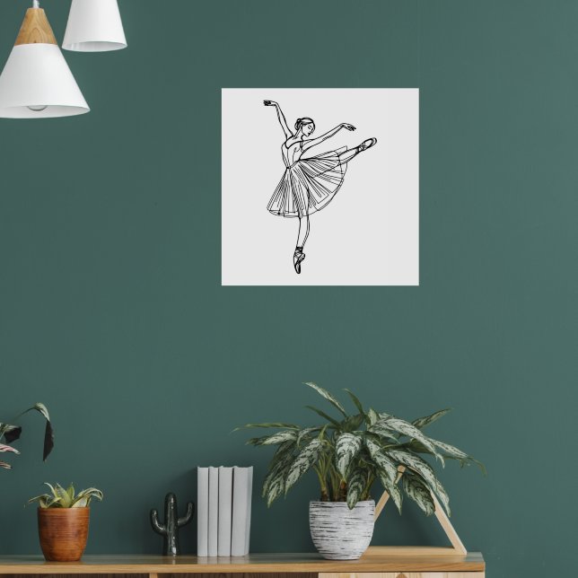 Grace i rörelse – ballerina poster (Vardagsrum 1)